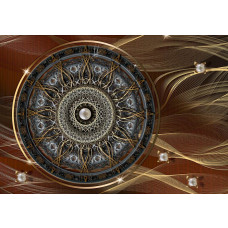 Fotobehang van een mandala patroon in Indiase stijl, perfect voor een serene en exotische sfeer.