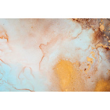 Fotobehang van marmeren kunst met roze en gouden tinten, weergegeven in een luxe abstract ontwerp.