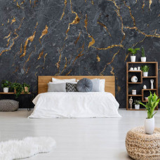Een fotobehang van marmeren lava in abstracte kunststijl voor de woonkamer en slaapkamer.