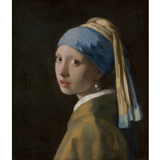 Fotobehang van het schilderij Meisje met de parel, iconisch en tijdloos.