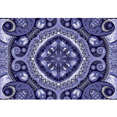 Paars mozaïekpatroon, abstract fotobehang met een artistieke en eigentijdse uitstraling.