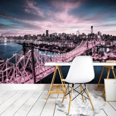 Een fotobehang van New York stad in Amerika voor de woonkamer.