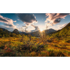 Noorse herfstwereld Eresfjorden landschap fotobehang, met een adembenemend uitzicht in Noorwegen.