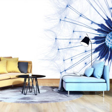 Fotobehang Paardenbloem Blauw