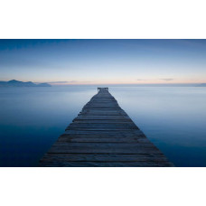 Pier Mallorca fotobehang, met een prachtig uitzicht over de zee.