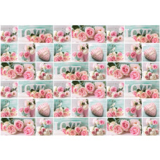 Fotobehang met roze rozen in een liefdevolle sfeer, geschikt voor kinderkamers en vliesbehang.