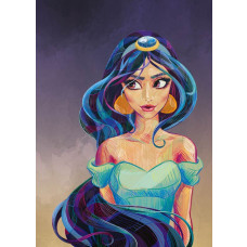 Prinses Jasmijn fotobehang met de prinses uit Aladdin, omringd door een magisch oosters paleis en glinsterende juwelen.