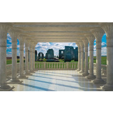 Stonehenge uitzicht, fotobehang met een 3D-weergave van het monument voor een historische uitstraling.