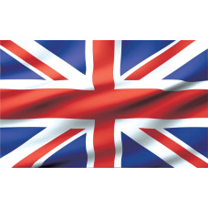 Union Flag van Groot-Brittannië op een fotobehang.