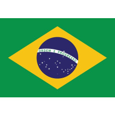 Fotobehang met de Braziliaanse vlag, levendig groen en geel.