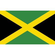 Fotobehang met de vlag van Jamaica, felgekleurd.