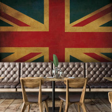Fotobehang met de vlag van het Verenigd Koninkrijk, weergegeven op vliesbehang.