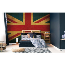 Fotobehang met de vlag van het Verenigd Koninkrijk, Groot-Brittanniė, in Union Jack stijl, perfect voor een slaapkamer.