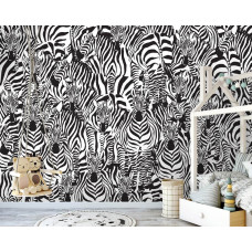 Fotobehang Zebra Mozaïek