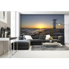 Fotobehang Zonsondergang bij de Windmolen