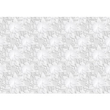 Zilveren bloemenpatroon, abstract en kunstzinnig fotobehang voor een moderne en elegante ruimte.