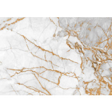 Witte en gouden marmerpatronen, perfect voor een luxe uitstraling in een modern interieur.