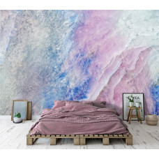 Een modern vliesbehang met een industriėle marmeren muur, geschikt voor een slaapkamer.