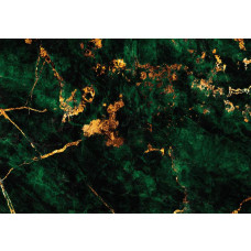 Groene en gouden marmerdetails, perfect voor een ruimte die een verfijnde en natuurlijke sfeer wil uitstralen.