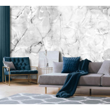 Een luxe marmeren behang met een industrieel thema, perfect voor een huiskamer.