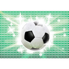 Voetbal fotobehang voor tieners, dynamisch sportief design.