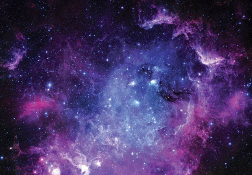 Galaxy fotobehang van het heelal, ruimte thema met sterren en planeten voor een fascinerende en dromerige sfeer.