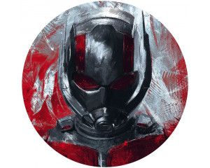 Ant-Man in schilderstijl, weergegeven op een Marvel behangcirkel.