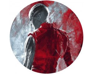 Nebula in schilderstijl, weergegeven op een Marvel behangcirkel.