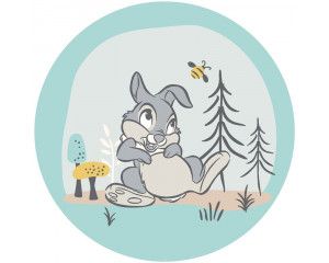 Stampertje uit Bambi, schattig afgebeeld op een Disney behangcirkel.