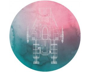 A-Wing Starfighter uit Star Wars, weergegeven op een dynamische behangcirkel.