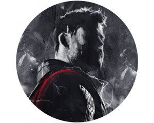 Thor in schilderstijl, afgebeeld op een Marvel behangcirkel.