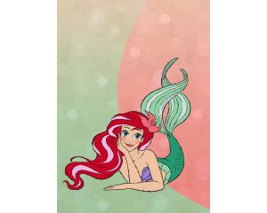 Disney's prinses Ariel fotobehang, perfect voor een zeemeerminnen-thema kamer.