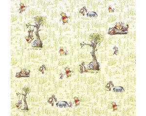 Winnie de Poeh en vrienden fotobehang, perfect voor een vrolijke, kindvriendelijke kamer.