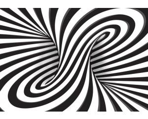 3D-tornado, zwart-wit weergegeven op een fotobehang met een abstract en krachtig ontwerp.