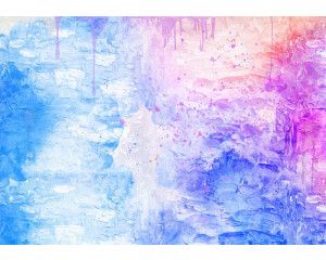 Abstract fotobehang met blauw schilderij, modern en verfijnd.