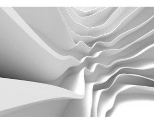 Fotobehang van abstracte architectuur in het wit.