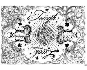 Tough Luck Skull, fotobehang met een stoer doodshoofd en een duistere uitstraling.