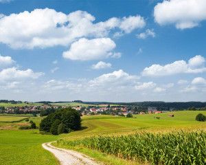 Beieren landschap fotobehang, met een schilderachtig uitzicht over de Beierse bergen.