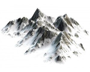 Fotobehang van besneeuwde bergtoppen van Mount Everest in een indrukwekkend berglandschap.