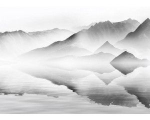 Fotobehang Chinese Inkt Landschap