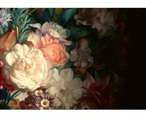 Dutch Flowers fotobehang met kleurrijke rozen en pioenrozen, geïnspireerd door Nederlandse bloemen.