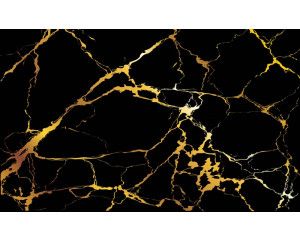 Marmerstructuren in zwart en goud, met een industriële uitstraling en luxueuze details, ideaal voor moderne interieurs.