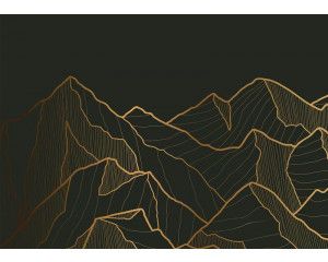 Fotobehang Gouden Bergen