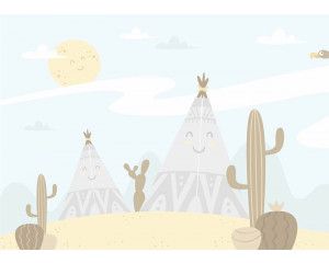 Fotobehang Happy Village