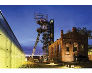 Fotobehang van het Katowice museum en kolenmijn in Polen, vastgelegd op een stadsfotobehang.