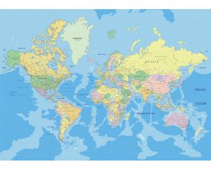 Fotobehang Klassieke Wereldkaart