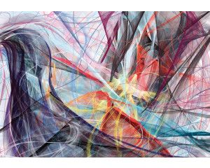 Kleurrijk abstract kunst fotobehang, met moderne kunst en levendige kleuren, ideaal voor een unieke ruimte.