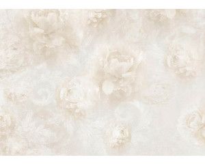 Fotobehang Lichtbeige Bloemen