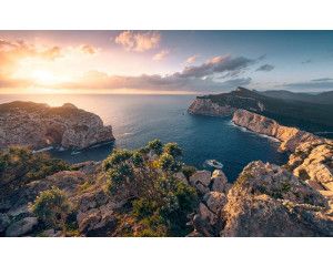 Mediterraan spektakel landschap Piana fotobehang, met een adembenemend uitzicht.