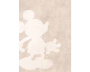 Mickey Contour Mouse fotobehang met abstracte contouren van Mickey Mouse in zwart en wit, minimalistisch maar iconisch.